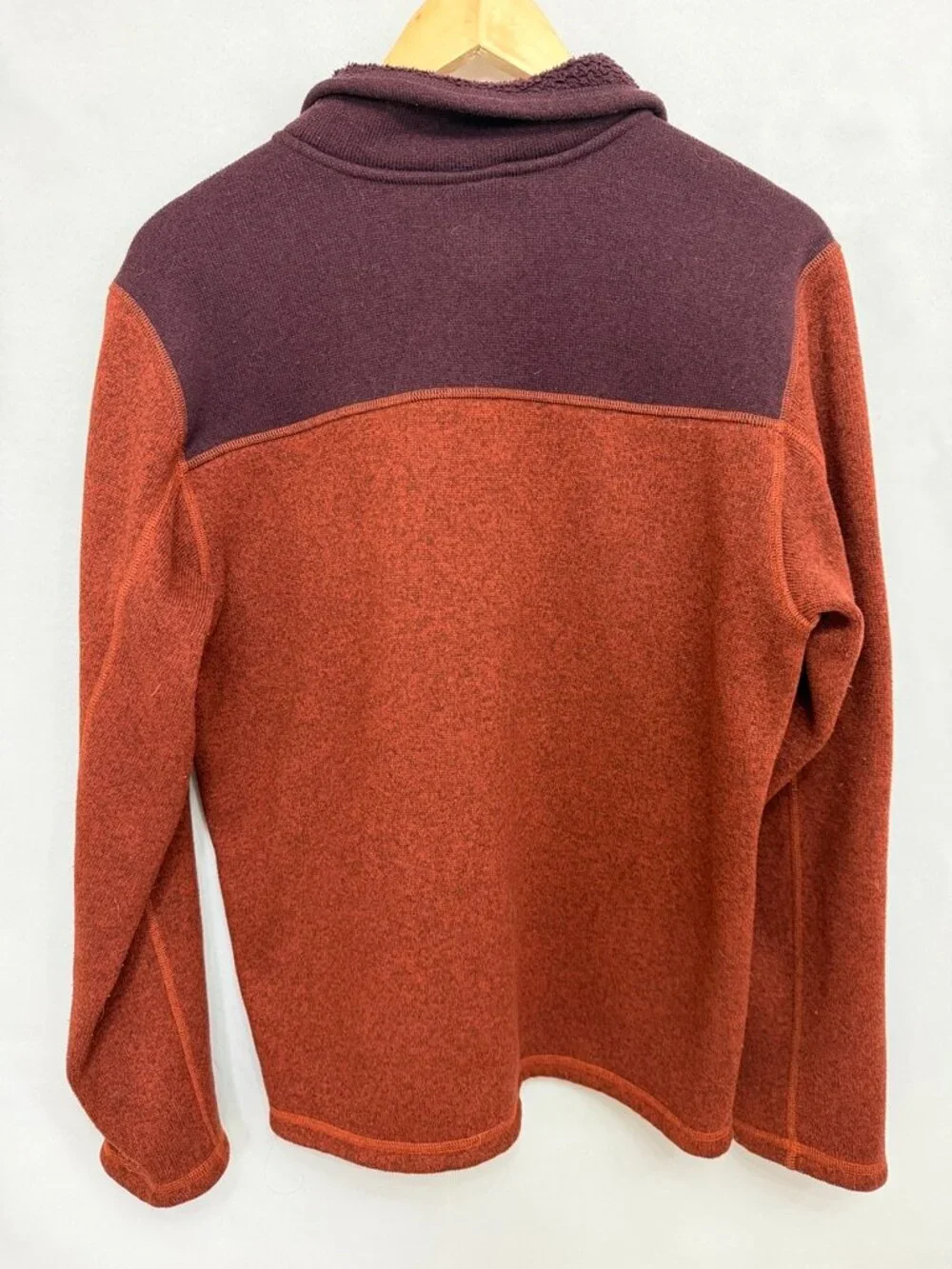 The North‎ Face Gordon Lyons Full Zip Sweater Fleece Jacket Mens M Orange Brown